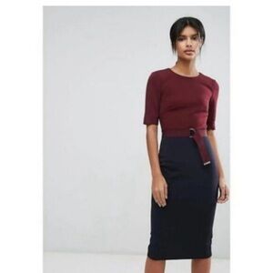 Ted Baker London Wandee Color Block D-Ring Sheath Dress